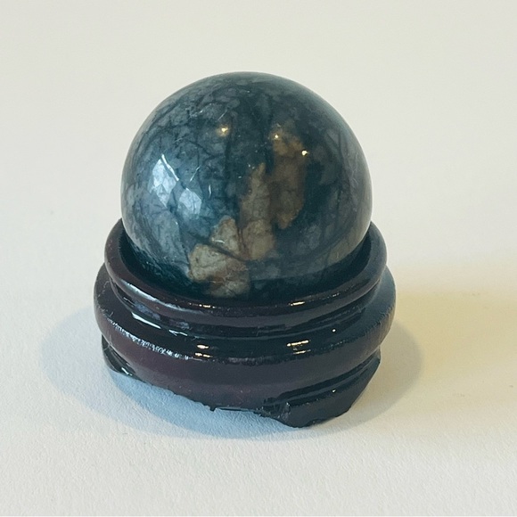 Jasper Palm Stone 1” Sphere with Stand - Picture 2 of 7